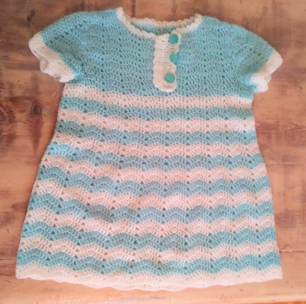 Vintage Crocheted Baby Dress